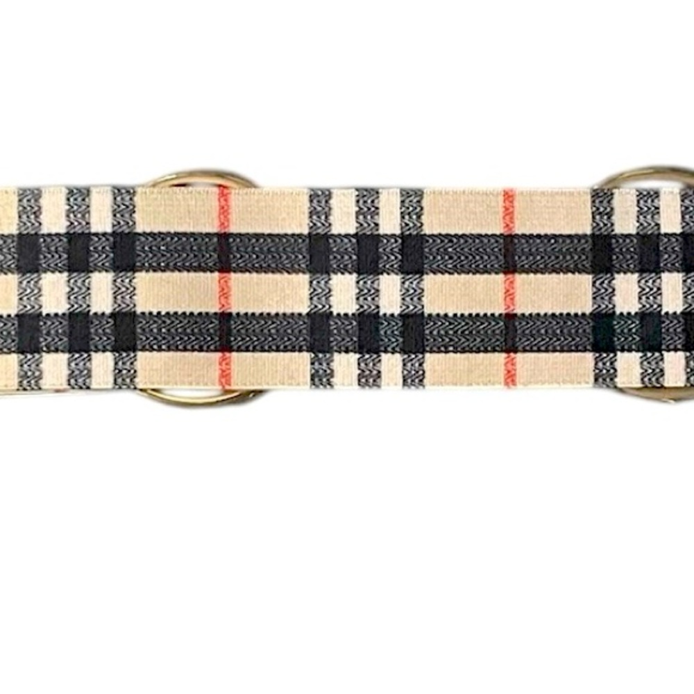 NWT Equestrian Snaffle Bit Belt Adjustable w/Stretch Tartan /Gold Buckle OSFM - Picture 7 of 9